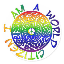 I Am A World Citizen stickers by orsobear I Am A World Citizen stickers