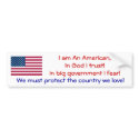 I am an American bumper stickers by Hateobamatees126 I am an American bumper stickers