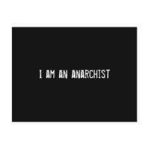 I am an anarchist post cards