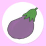 I am an eggplant round stickers