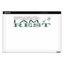 I am at rest decal for 17" laptop 