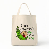 I Am Auntie's Pea In A Pod Canvas Bag