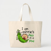 I Am Auntie's Pea In A Pod Canvas Bag
