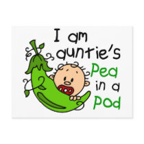 I Am Auntie's Pea In A Pod postcards by LifesInk I Am Auntie's Pea In A Pod postcards