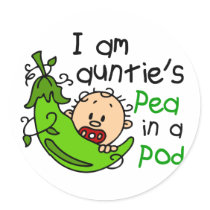 I Am Auntie's Pea In A Pod Stickers