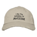 I Am Awesome embroidered hats