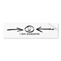 I Am Awesome - Smiley Bumper Sticker