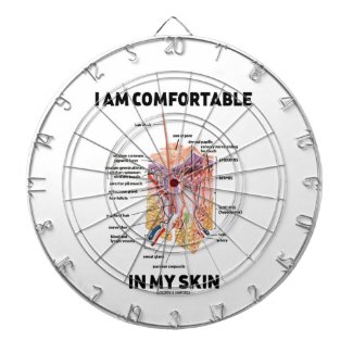 I Am Comfortable In My Skin (Dermal Layers) Dartboard With Darts
