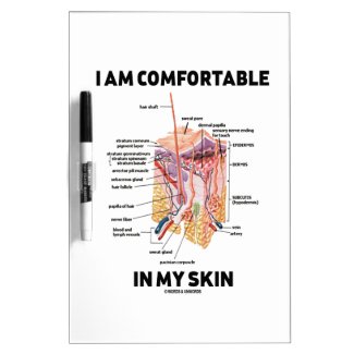 I Am Comfortable In My Skin (Dermal Layers) Dry Erase Whiteboard