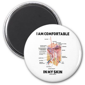 I Am Comfortable In My Skin (Dermal Layers) Refrigerator Magnet