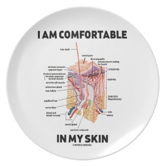 I Am Comfortable In My Skin (Dermal Layers) Dinner Plates