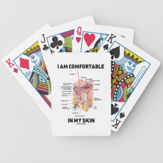 I Am Comfortable In My Skin (Dermal Layers) Bicycle Poker Cards