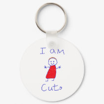 I Am Cute keychains