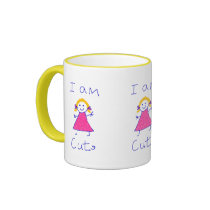 I Am Cute mugs