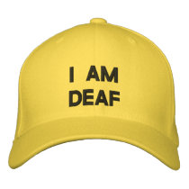 I AM DEAF embroidered hats by RunChick87 I AM DEAF embroidered hats