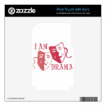 I am drama hot pink gradient iPod touch 4G decal