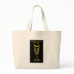 I am drinking the stars champagne print in yellow bags