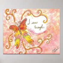I am enough  Affirmation Art Poster