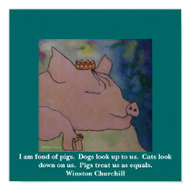 I am fond of pigs. Winston Churchill posters by seapearls I am fond of pigs. Winston Churchill posters
