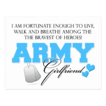 I am Fortunate - Army Girlfriend Postcard
