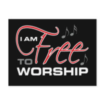 I Am Free To Worship - Joel Osteen postcards by JoelOsteenInspired I Am Free To Worship - Joel Osteen postcards