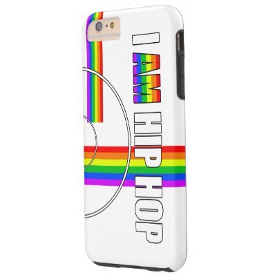 I AM HIP HOP - RECORD & BARZ RAINBOW STRIPE TOUGH iPhone 6 PLUS CASE