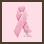 I AM, I CAN, I WILL, Cancer Pink Ribbon Print