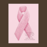 I AM, I DID, I WAS - Cancer Pink Ribbon Postcard postcards