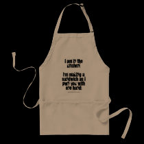 "I am in the kitchen!" aprons