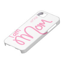 i am mom - bubblegum pink iPhone 5 cases
