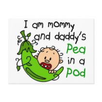 I Am Mommy & Daddy's Pea In A Pod 1 postcards by LifesInk I Am Mommy & Daddy's Pea In A Pod 1 postcards