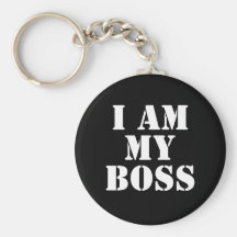 I am My Boss. Slogan. Key Chain