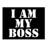 I am My Boss. Slogan. Postcards
