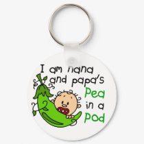 I Am Nana And Papa's Pea In A Pod keychains