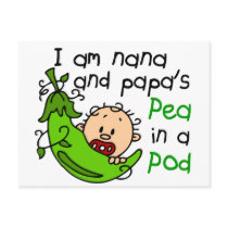 I Am Nana And Papa's Pea In A Pod postcards