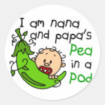 I Am Nana And Papa's Pea In A Pod Stickers