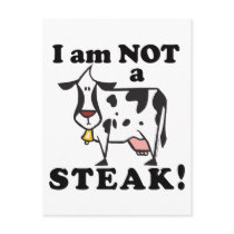 I am Not a Steak Animal Rights Postcard