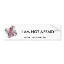I Am Not Afraid Swirl Bumper Sticker bumper stickers