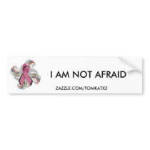 I Am Not Afraid Swirl Bumper Sticker bumper stickers