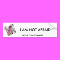 I Am Not Afraid Swirl Bumper Sticker bumper stickers