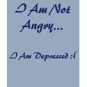 I Am Not Angry..., I Am Depressed :( t-shirts