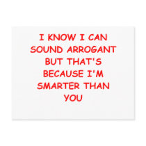 i am not arrogant postcards