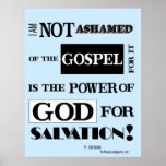 I am not ashamed of the gospel, poster posters