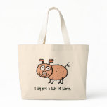 I am not Bacon Animal Activist Tote Bags