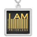 'I Am Priceless' Barcode Necklace necklace