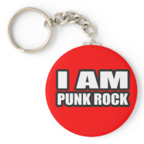 I AM PUNK ROCK guys girls punk music keychains