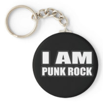 I AM PUNK ROCK guys girls punk music keychains