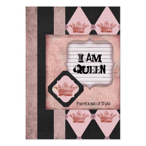 I Am Queen Chubby Business Cards (front side)