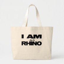 I AM RHINO TOTE BAGS