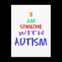 "I AM SOMEONE WITH AUTISM" (Painted) postcards